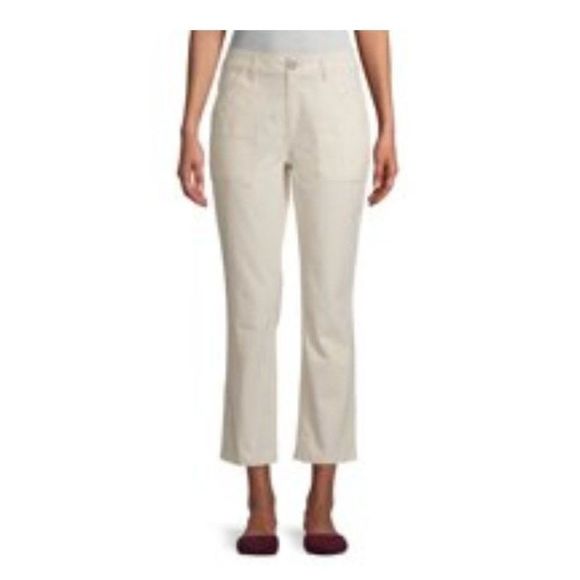 Time and Tru Pants - Utility High Rise Straight Leg Cream Pants Sz 10 - Buy 4 Items Get 25% Off